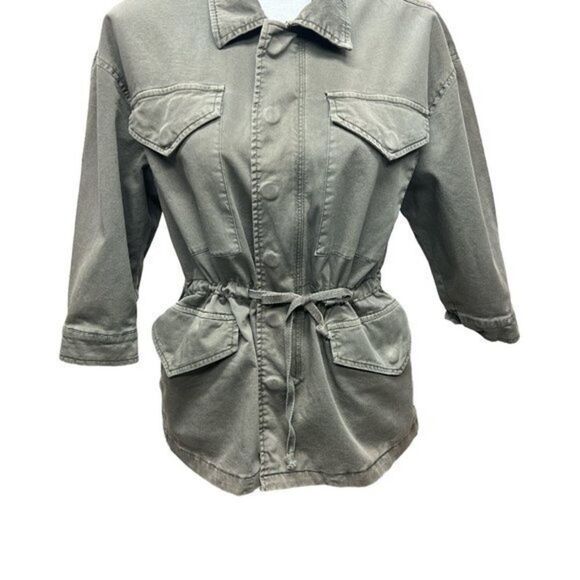 Anthropologie Hudson Jeans Sienna Anorak Jacket in Rustic Peridot‎ Size S - Picture 2 of 14